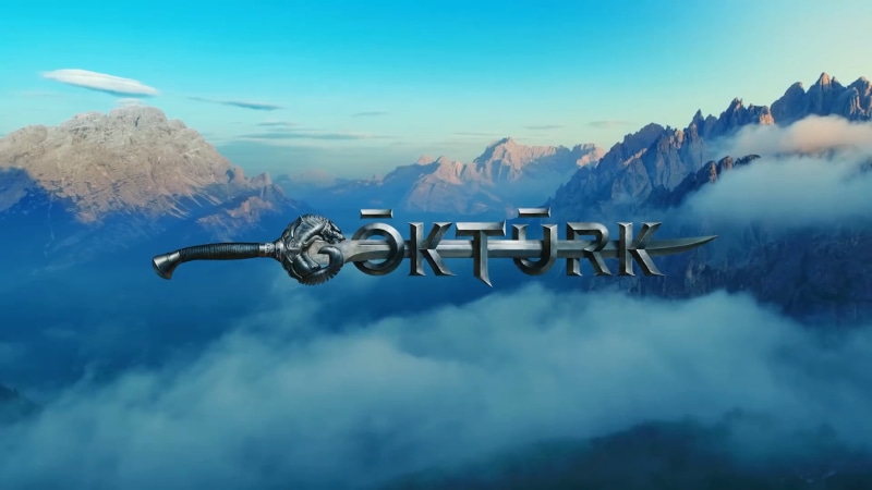 landscape, typography, clouds, mist, Turan, nature, Turkish, sky, mountains, 1080P, Bozkurt, sword