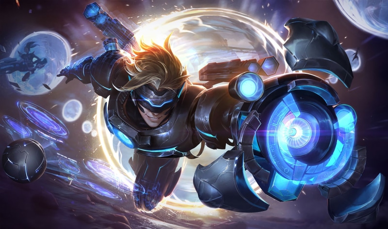 Fire, Smile, Glove, Artwork, Ezreal, Costume, Art, Pulsefire, The portal, Pulse, LoL, 1080P, League Of Legends