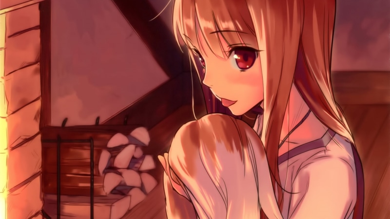 low angle view, orange color, 1080P, representation, architecture, building exterior, window, day, Holo, Okamimimi, sunlight, sunset, red, no people, human representation