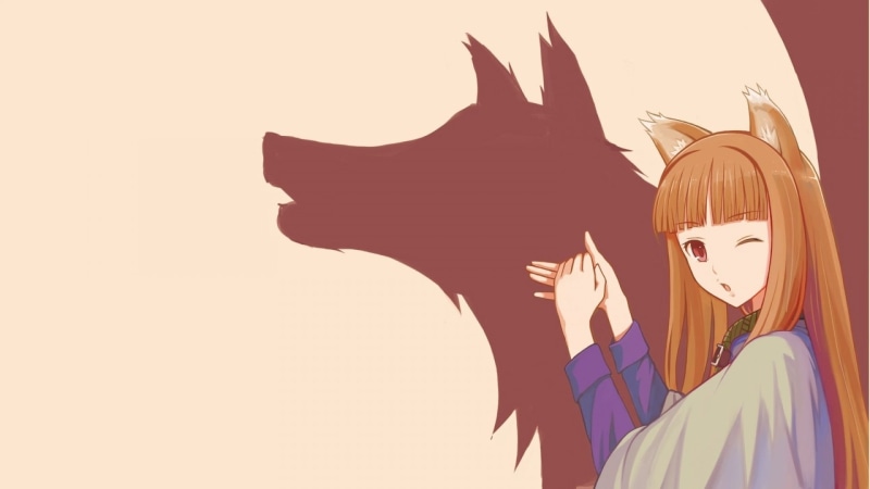 holding, clear sky, representation, disguise, copy space, mask, Spice and Wolf, day, art and craft, nature, front view, standing, anime, 1080P, outdoors