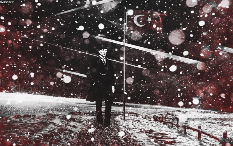 wooden, cabinet, real people, day, nature, extreme weather, winter, outdoors, white, motion, cold temperature, digital composite, snow, men, Mustafa Kemal Atatürk