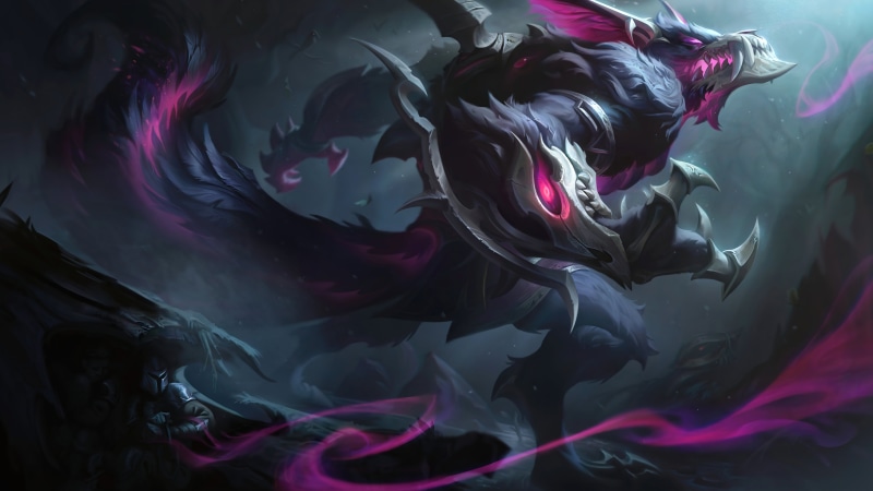 pixel art, dark, shadow, wolf, 8K, Warwick, Coven, Warwick (League of Legends), Riot Games, forest, League of Legends, 4K, digital art