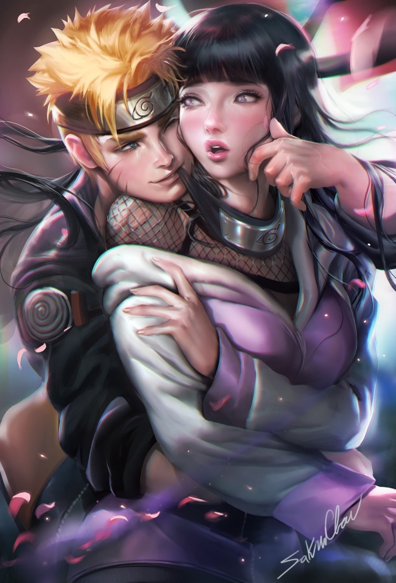 realistic, Hyuuga Hinata, Sakimichan, 720P, anime girls, Naruto Shippuuden, Uzumaki Naruto