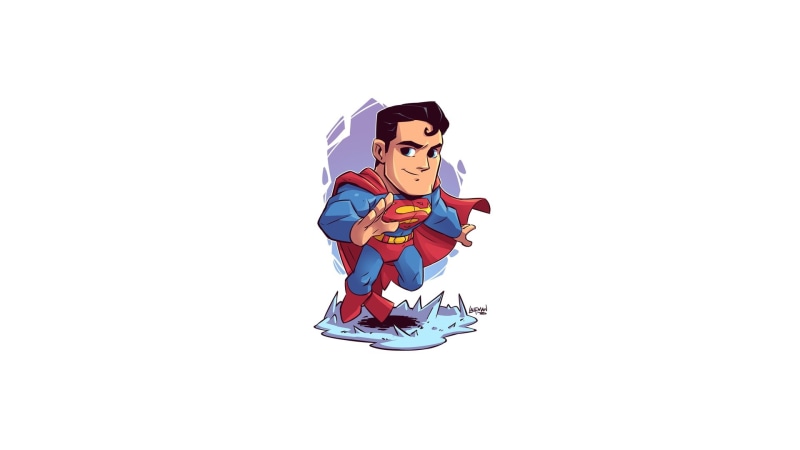artwork, Superman, 1080P, white background, simple background, DC Comics, superhero