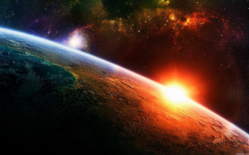 1080P, Sunrise, Space, Earth