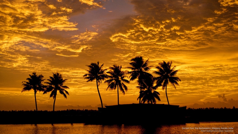 kerala, Sunrises/Sunsets, 2K, backwaters, alleppey, sunset, india