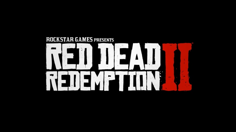 text, illuminated, Rockstar Games, no people, studio shot, black color, dark, communication, Red Dead Redemption, red, 4K, black background, single word