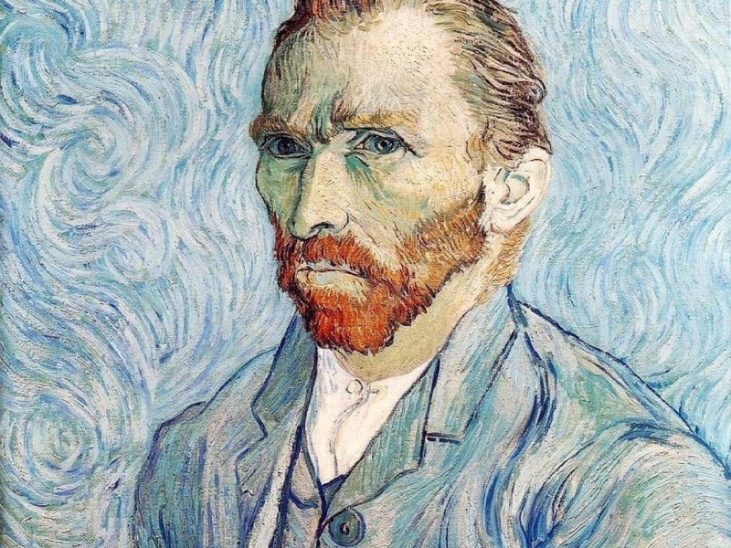 beard, Vincent Van Gogh, textured, people, portrait, digital composite, close-up, creativity, facial hair, representation, mature men, wood - material
