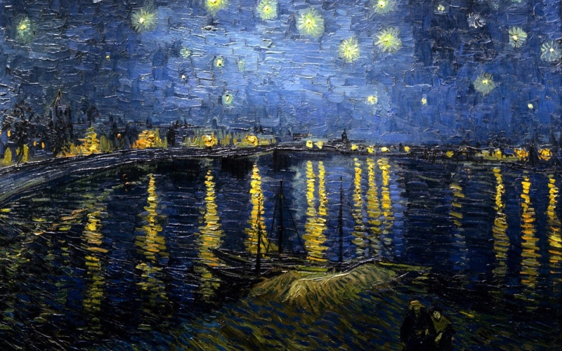 Vincent van Gogh, Starry Night Over The Rhone, Traditional Artwork, 720P