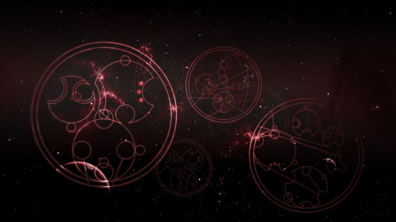 1080P, gallifrey, illuminated, Doctor Who, abstract, studio shot, untitled, The Doctor, circle, night, creativity, space, TARDIS, motion, no people, red
