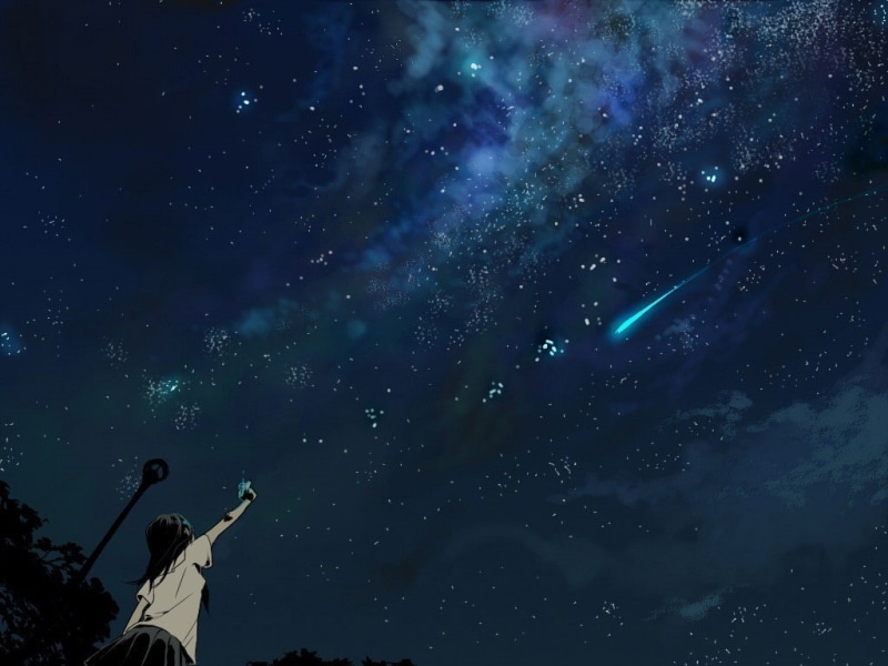 anime, 480P, shooting stars