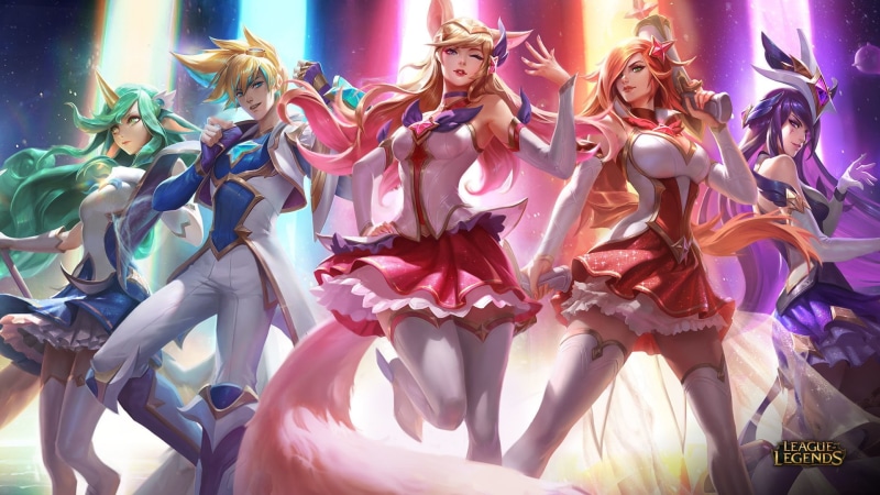 three quarter length, Ezreal (League Of Legends), stage, group of people, outdoors, young adult, women, festival, celebration, costume, League Of Legends