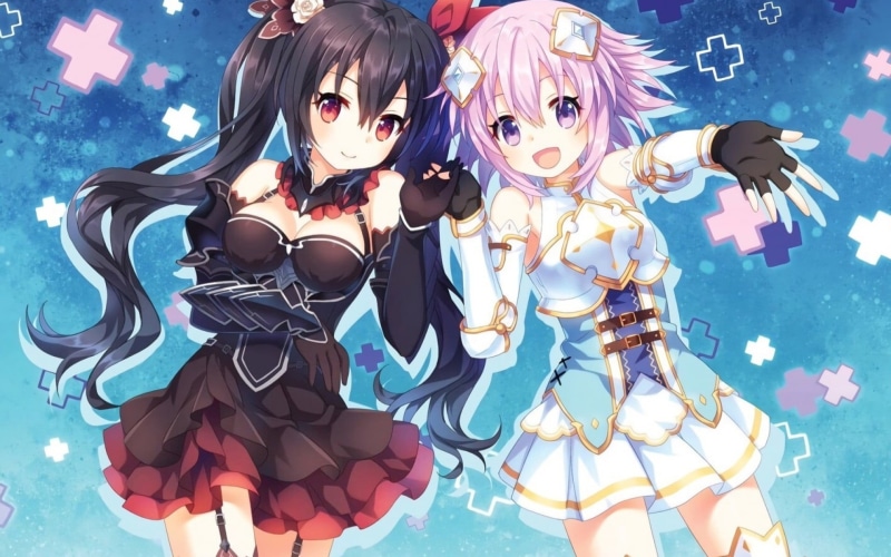Hyperdimension Neptunia, pink hair, human representation, no people, blue, thigh-highs, blue background, anime girls, creativity, female likeness, 1080P