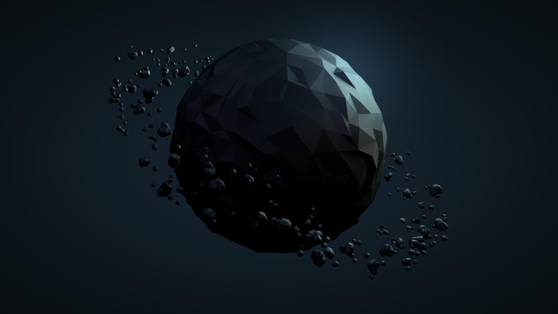 ball, planet - Space, black background, sphere, black Color, studio shot, abstract, earth, space art, asteroids, motion, geometry, three-dimensional Shape