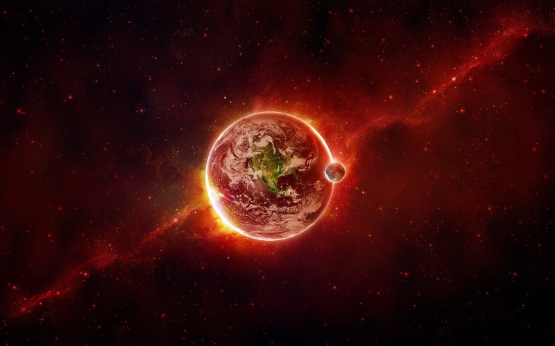 1080P, earth, planets, space, hd, red