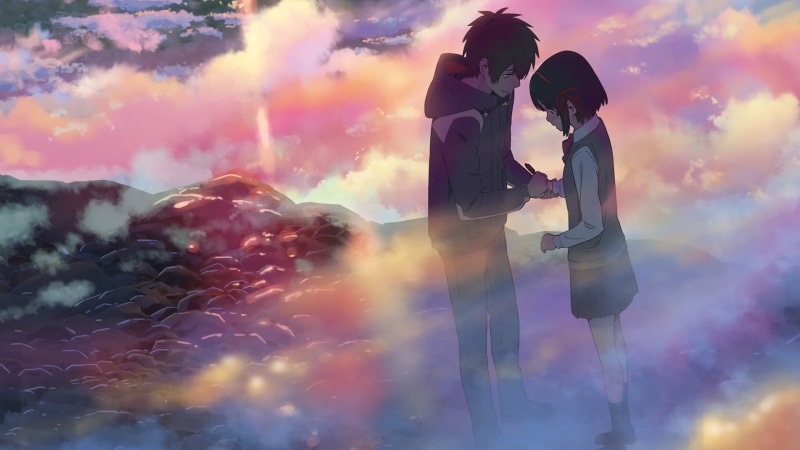 lifestyles, anime, digital composite, positive emotion, nature, people, sunset, women, real people, multiple exposure, outdoors, sky, clouds, nawa, standing