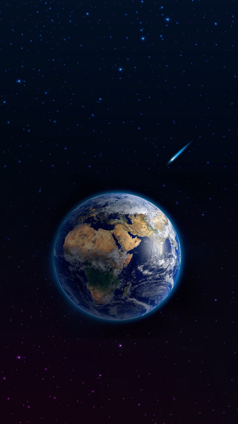 globe - man made object, blue, digital composite, 2K, galaxy, 1440x2560 px, Earth, sphere, orbiting, art, illuminated, night, topography, portrait, star - space