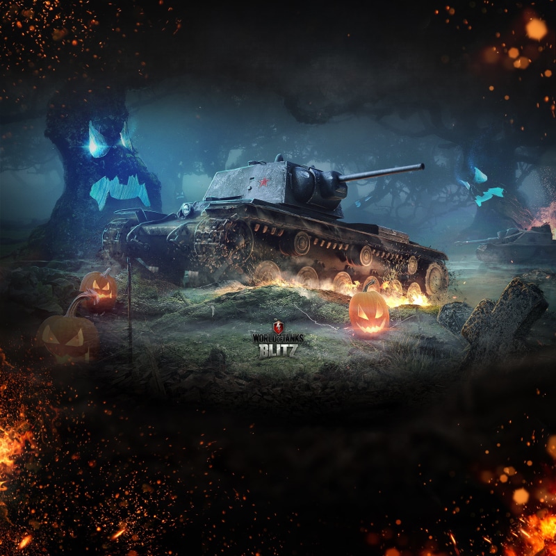 KV-1, motion, army, people, adult, 1080P, war, World Of Tanks, Halloween, dark, illuminated, world, communication, celebration, World of Tanks: Blitz