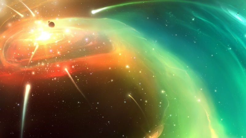 abstract, beauty in nature, light - natural phenomenon, 1080P, nebula, artwork, colorful, galaxy, multi colored, photo manipulation, glowing, planet - space