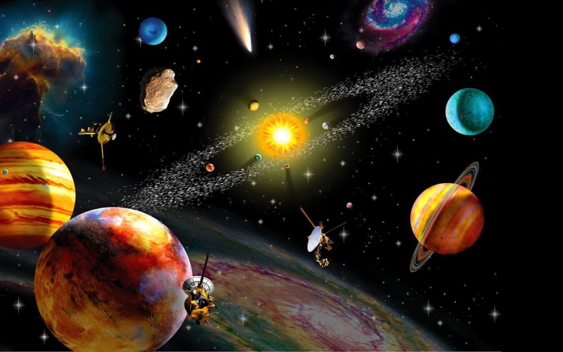 satellite, asteroid, saturn, system, sun, hd, planets, uranus, universe, solar, meteor, pluto, mercury, mars, neptune, belt, 2K, comet, moon