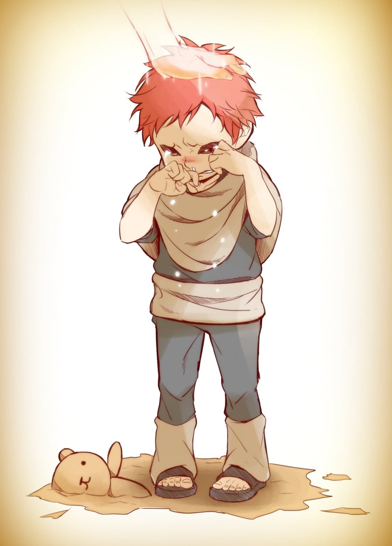 clothing, one person, emotion, shippuden, portrait, poster, 720P, adult, full length, representation, studio shot, child, Naruto (anime), mammal, kneeling