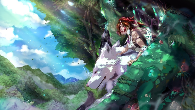 Mononoke Hime, Movie, 1080P, Princess Mononoke, Forest