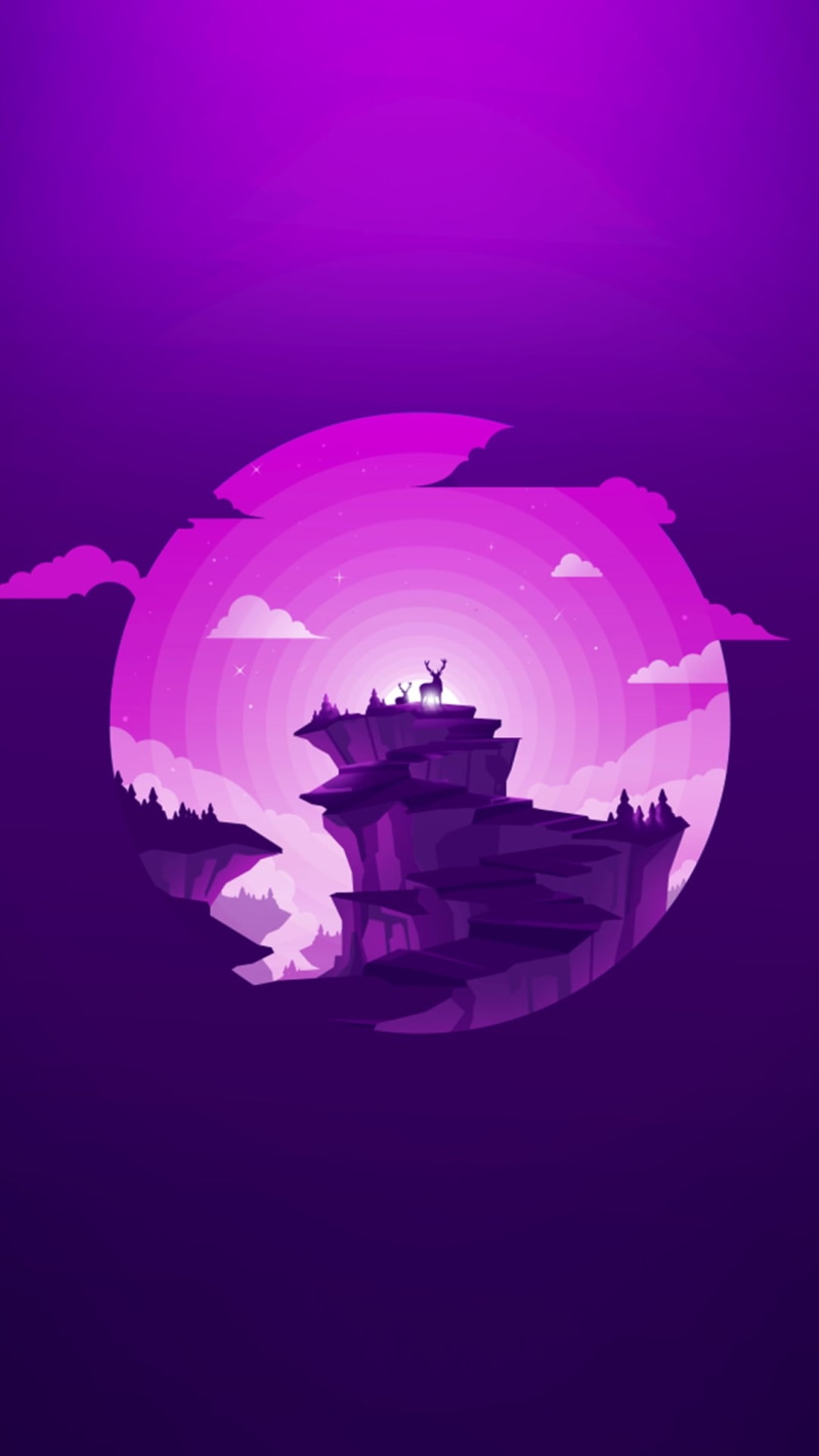 minimalism, purple, copy space, 1080P, reflection, arts culture and entertainment, amusement park, sky, night, circle, outdoors, shape, city, beauty in nature
