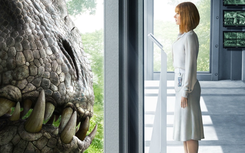 side view, real people, still, Bryce Dallas Howard, lifestyles, mid adult women, world, jurassic, looking, entrance, young adult, day, leisure activity