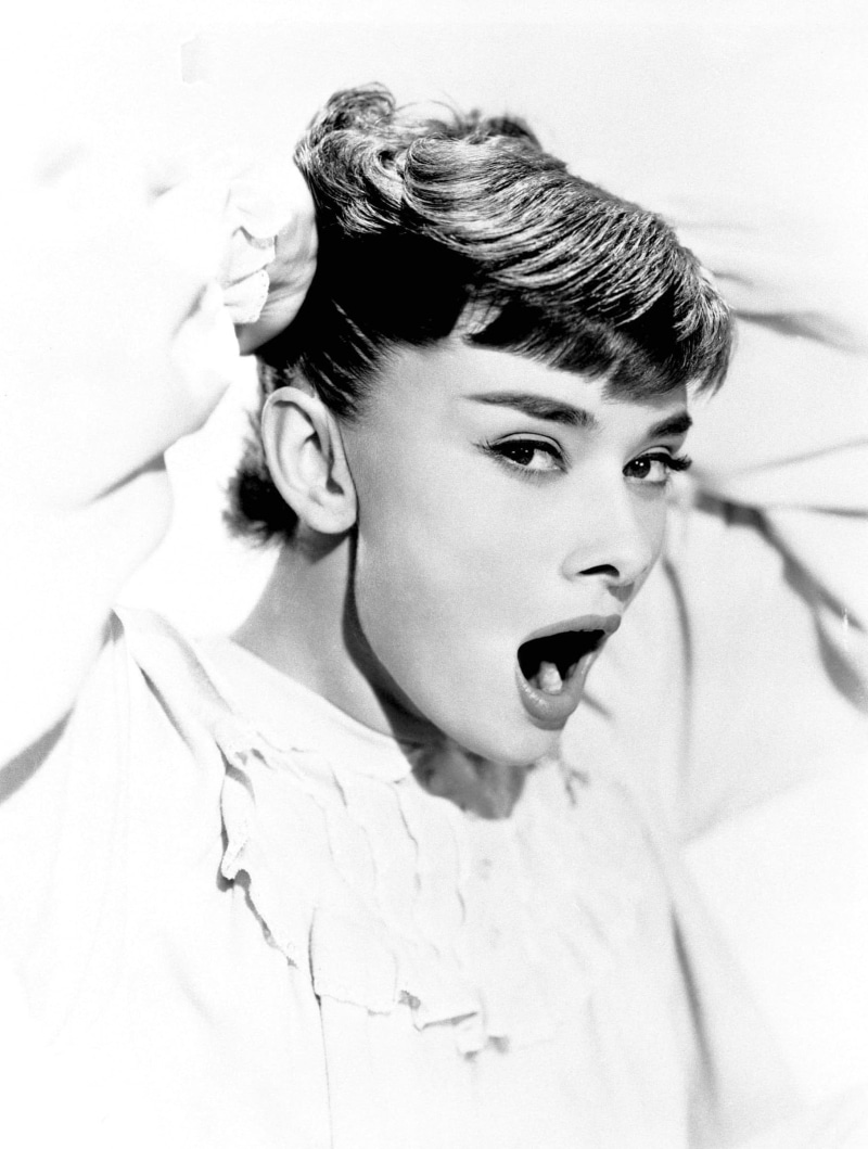 facial expression, mouth open, headshot, monochrome, looking, close-up, photo, beautiful woman, portrait, hairstyle, human body part, mouth, open mouth