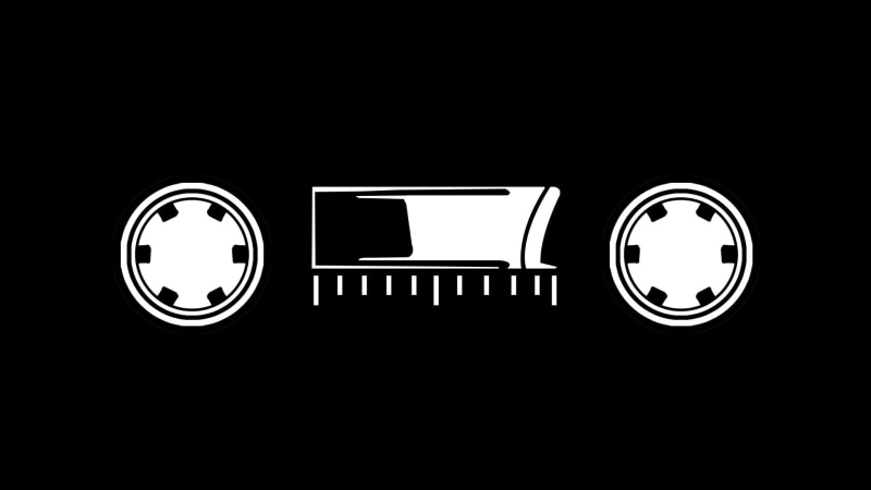 lighting equipment, scale, black color, music, film, studio shot, no people, dark, black, single object, audio equipment, cassette, illustration, cut out