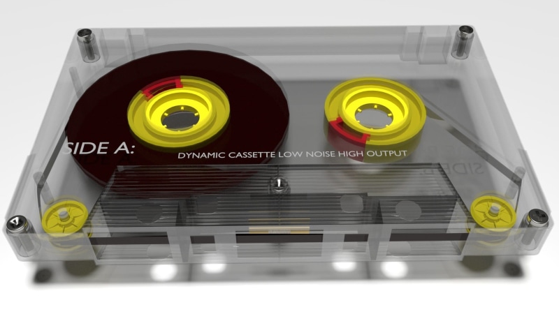close-up, Cassette, indoors, 80s, single object, 1080P, machinery, noise, communication, economy, vintage, retro, high, multi colored, Music, technology