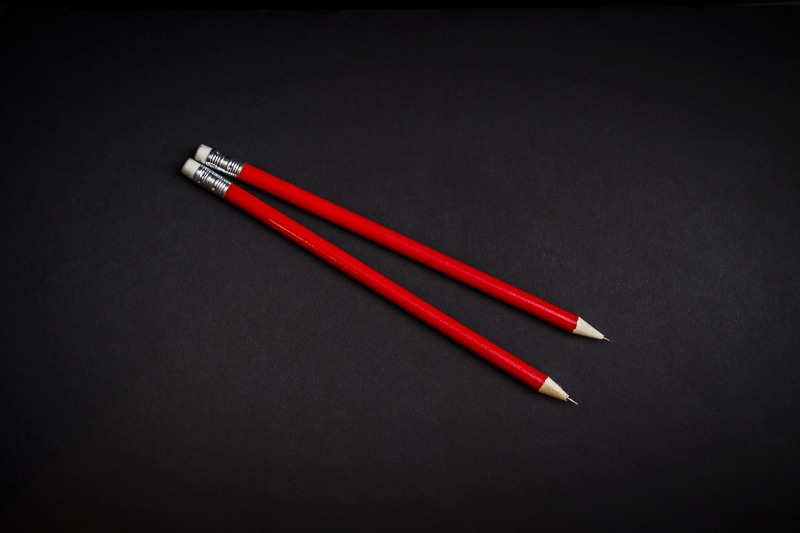 education, black background, no people, art, 4K, studio shot, backgrounds, creativity, indoors, panel, rubber, pencils, wood - Material, cut out, aggression