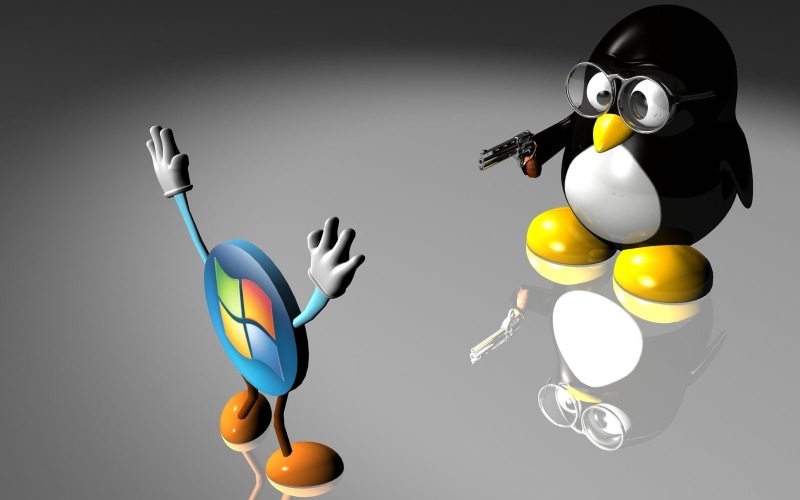 technology, linux, Tux, windows, art, microsoft, 720P, hd