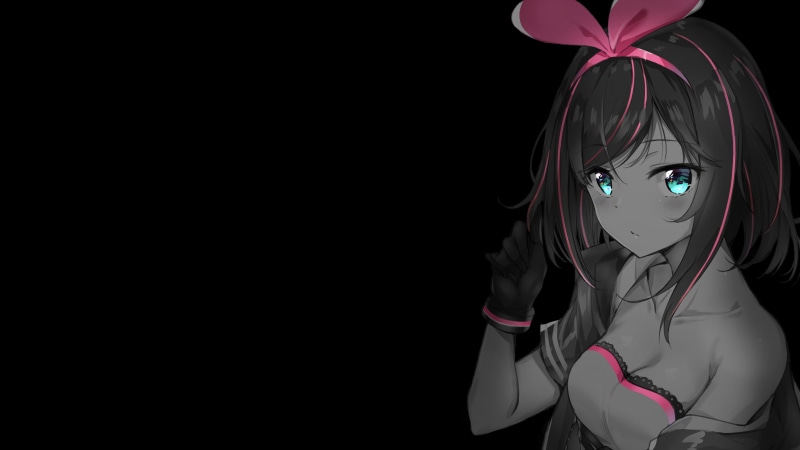 AI Channel, Black, 4K, Anime, Kizuna AI
