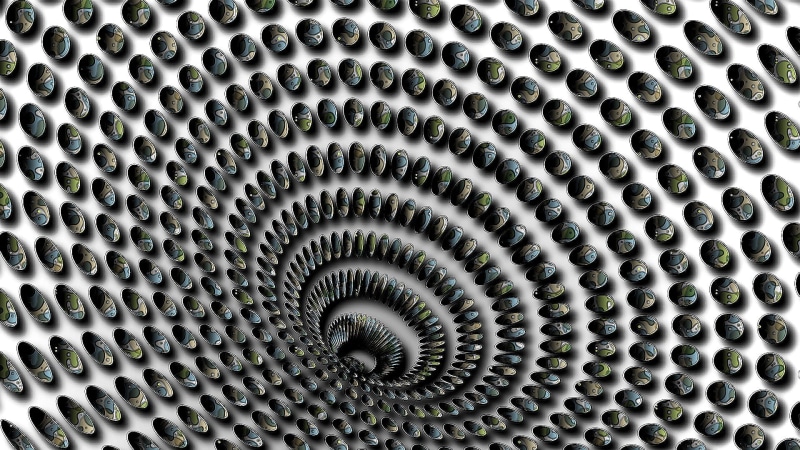 no people, detail, indoors, optical illusion, circle, full frame, pattern, side by side, white, black, day, optical art, repetition, backgrounds, machinery