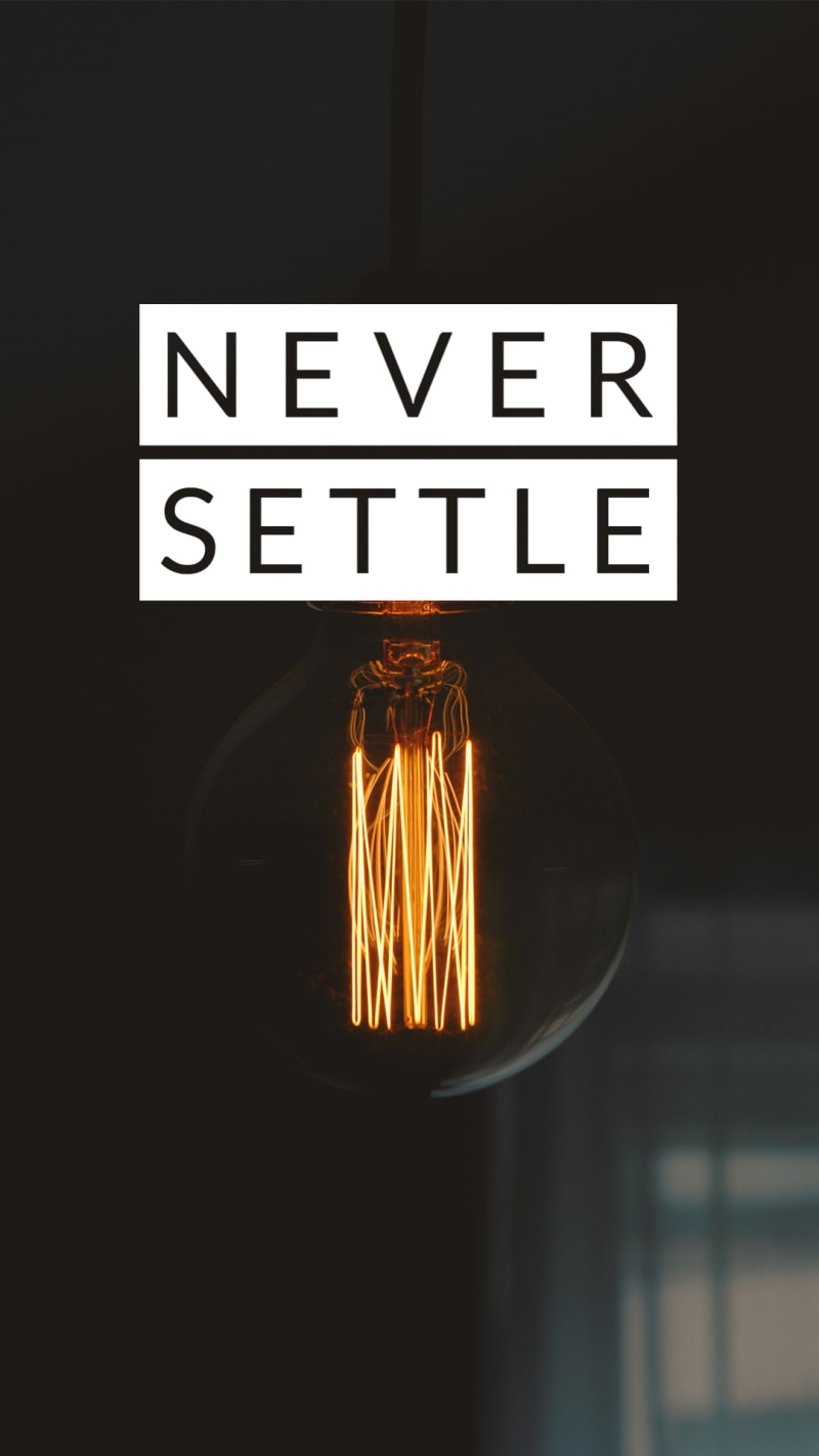 Oneplus, 1080P, minimalism, Portrait Display, Never Settle, black background