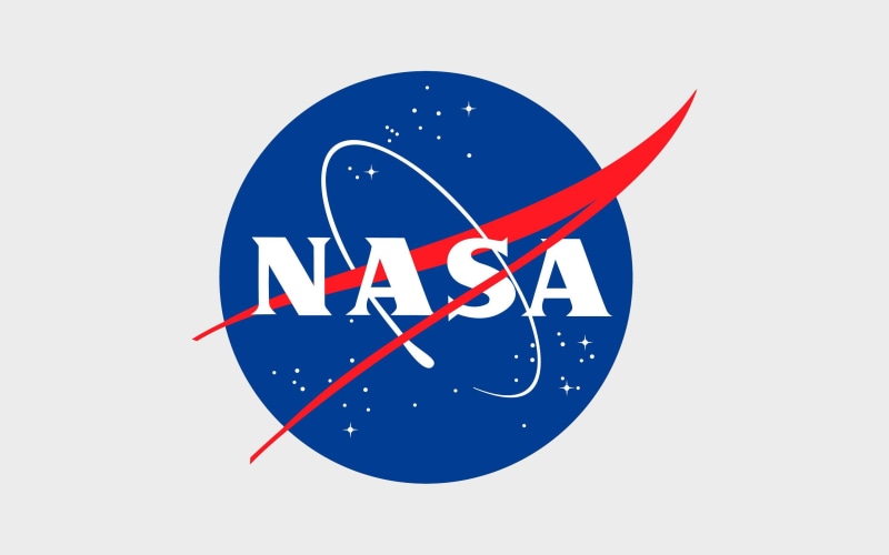 logo, NASA, nature, copy space, cut out, food and drink, information, communication, close-up, art and craft, sign, studio shot, simple, blue, shape, white color