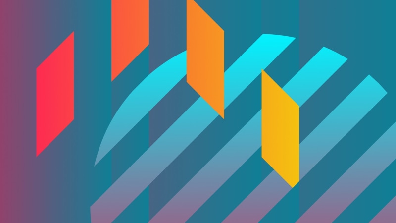 Orange, blue, 1080P, Colorful, neon, Flatdesign