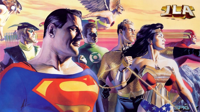 cartoon/comic, hd, arrow, the, 1080P, green, wonder, league, flash, superman, dc, aquaman, woman, justice