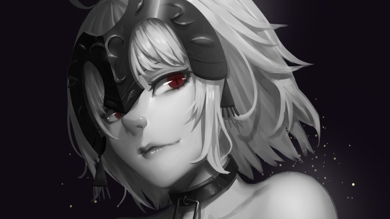 representation, cut out, creativity, mannequin, 1080P, studio shot, craft, Jeanne darc alter, human representation, Fate/Grand Order, red eyes, female likeness