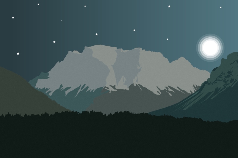 vector, mountains, nature, 5K, Adobe, vector graphics, simple