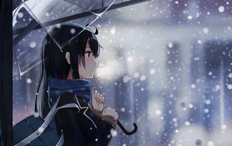 rain, winter sport, sport, My Teen Romantic Comedy SNAFU, focus on foreground, nature, people, day, beautiful, Yukino Yukinoshita, Oregairu, female, 1080P