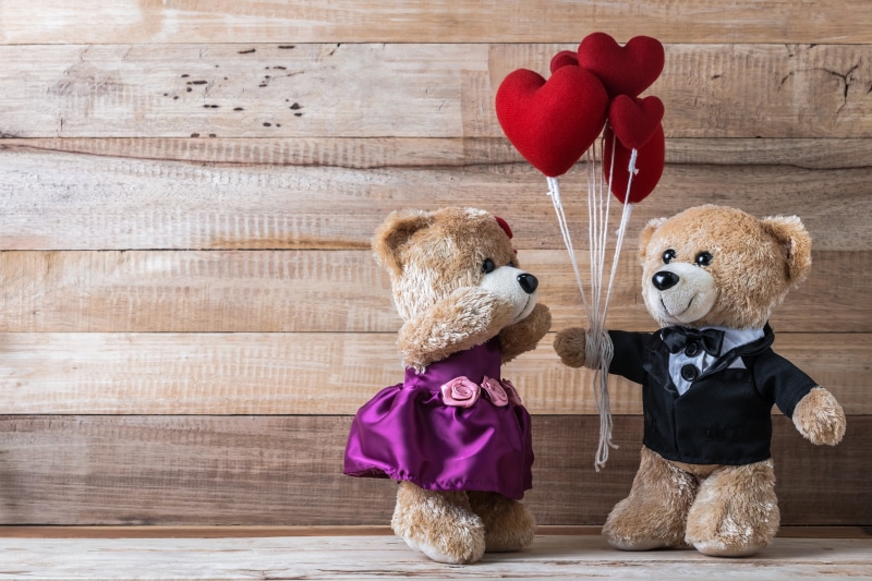 cute, romantic, heart, gift, red, valentines day, wood, love, bear, teddy, hearts, 5K, toy