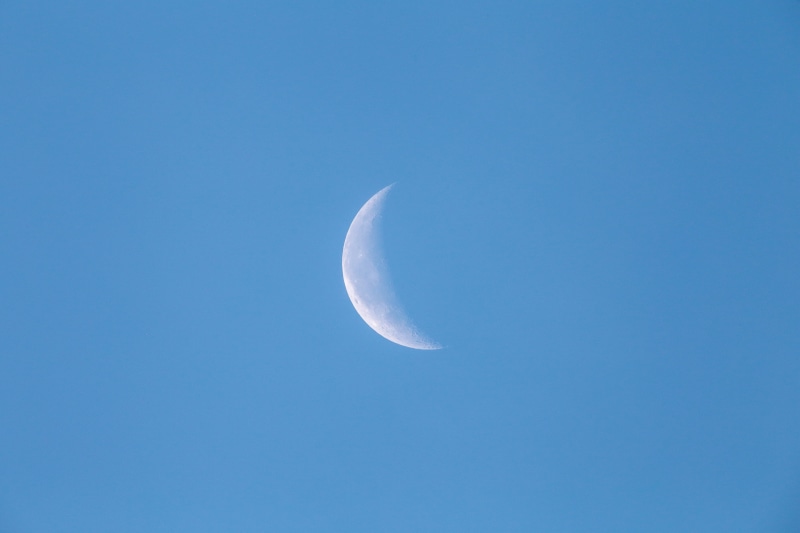 nature, night, blue, planetary moon, copy space, space and astronomy, space, daytime, blue background, astrology, low angle view, crescent moon, day moon