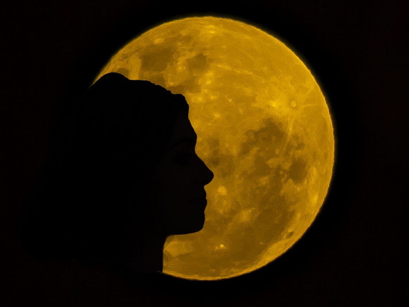 beauty in nature, orange color, night, close-up, stellenbosch, shape, eclipse, black background, moon, profile view, planetary moon, 4K, south africa