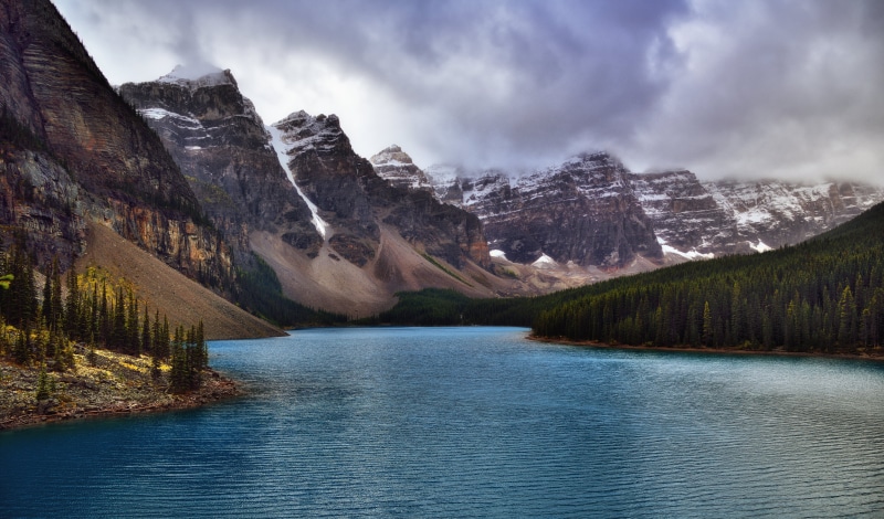 sky, Southern, Canada, Pro, Continental Divide, Mount Perren, beauty In Nature, Mount Allen, Core Area, Mount Little, Nature, Moraine Lake, forest, Glacial Flour