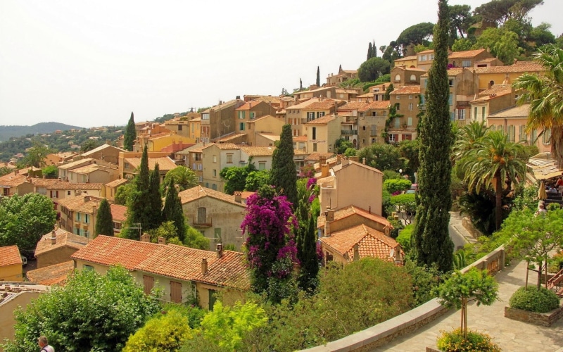 hillside, provence, cote, nature and landscapes, brown, d, lot, cote d azure, houses, 1080P, house, azure