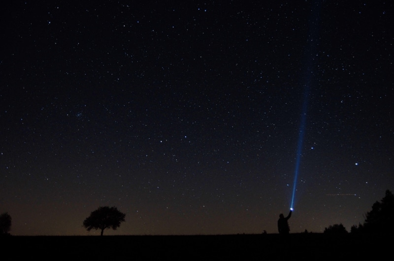 mountain, star, plant, flashlight, beauty In Nature, outdoors, idyllic, backgrounds, tree, science, sky, low angle view, star - Space, night, space, space and astronomy