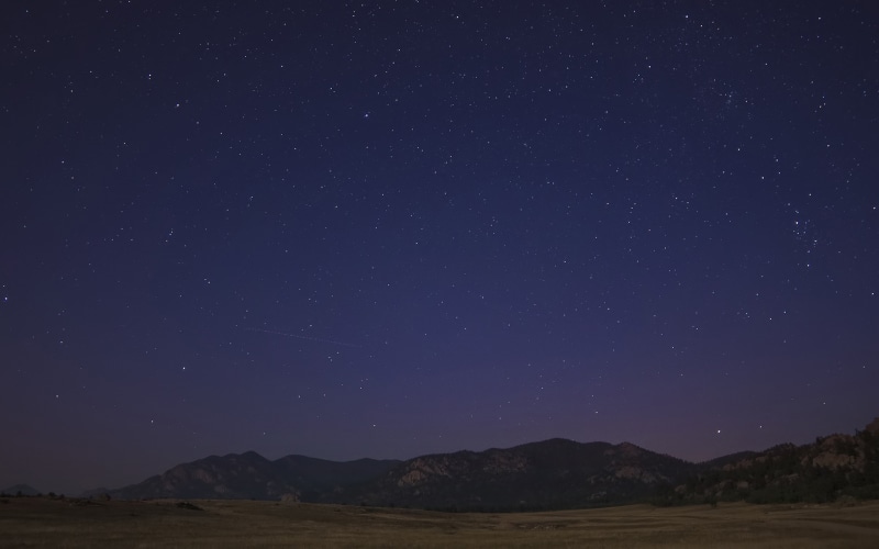 tranquility, sky, no people, nature, mountain range, non-urban scene, mountain, star, star - space, idyllic, 4K, shine, fall, constellation, environment