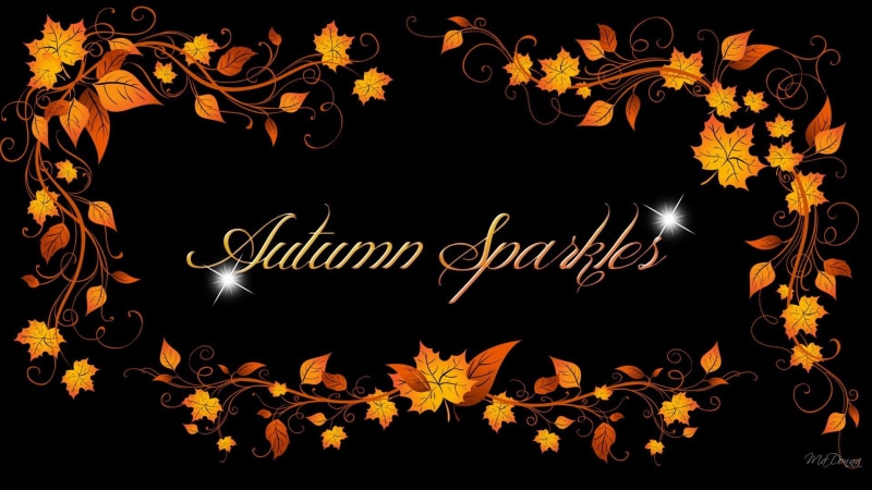 bright, leaves, simple, design, autumn, sparkles, stars, 1080P, orange, firefox persona, fall, 3d and abstract